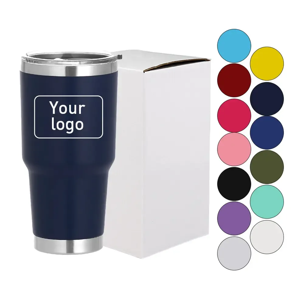 30 oz Stainless Steel Travel Tumbler Mug with Custom Logo 4