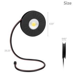 Versatile Bullseye Bent Neck LED Flashlight With Magnetic Base Round Design 10