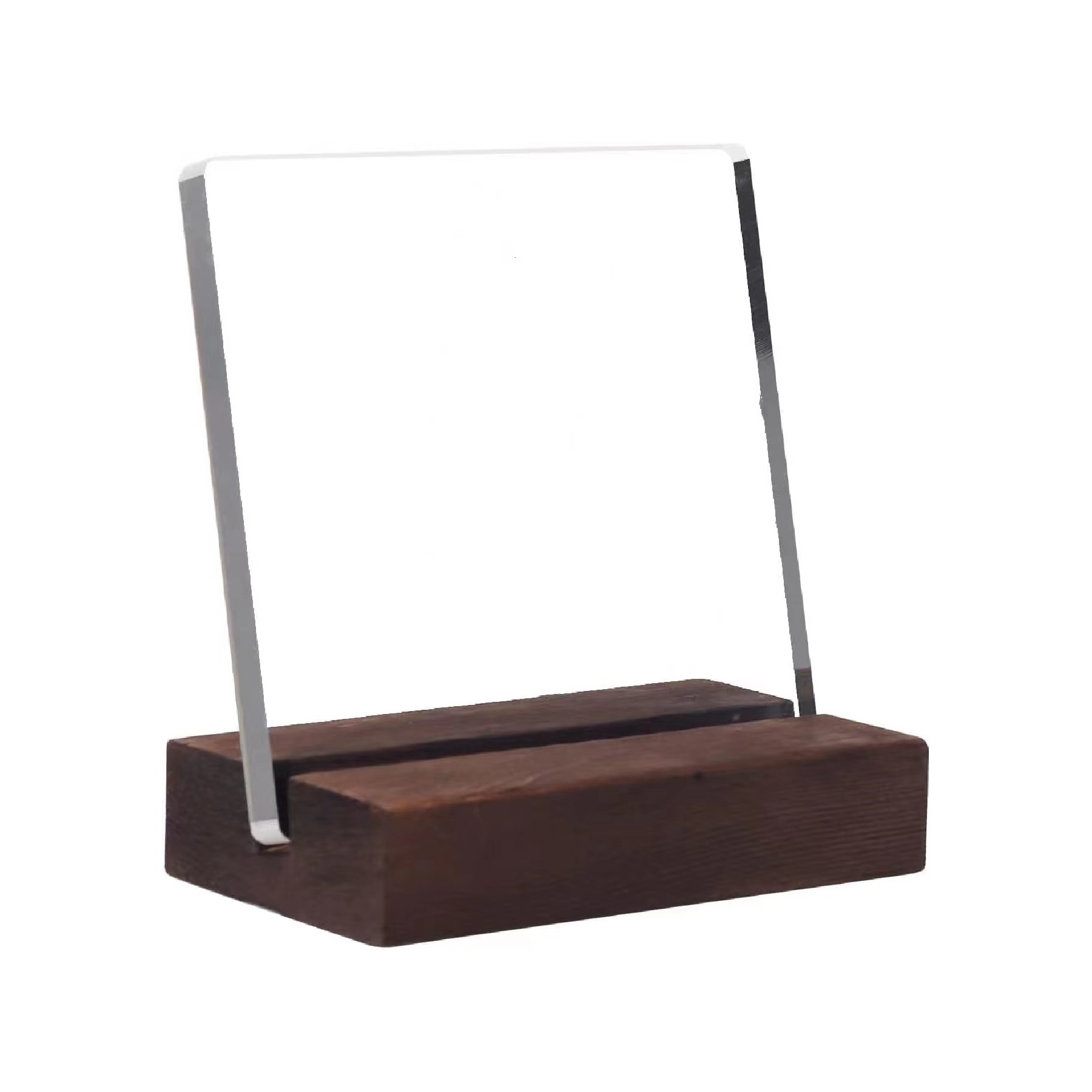 Acrylic Desk Decorative Sign with Wooden Base (direct import) 2