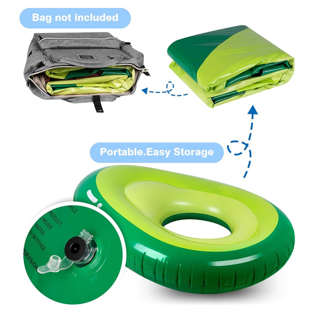 Inflatable Avocado Pool Float Floatie With Ball 3