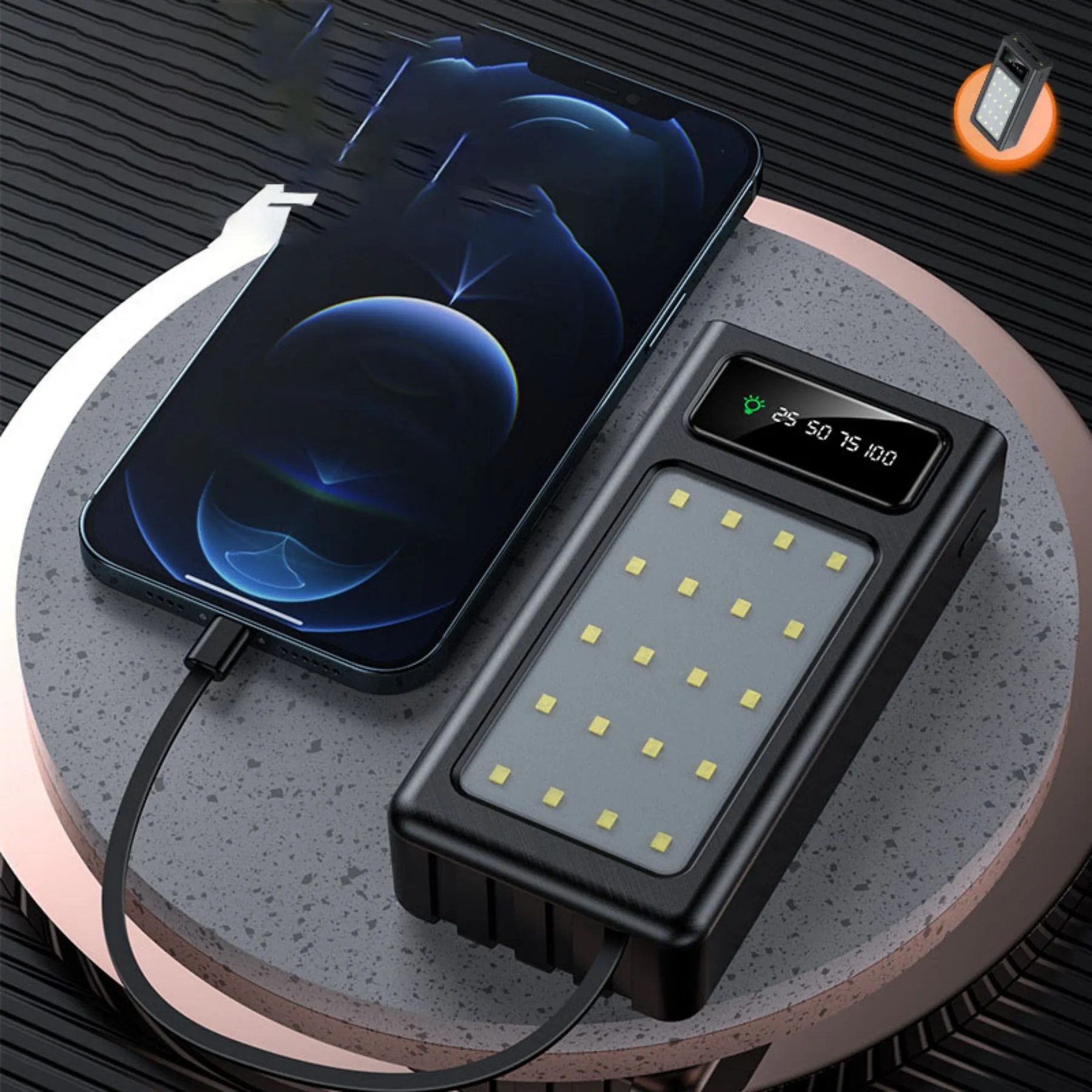 High Capcity Power Bank With LED Light 6