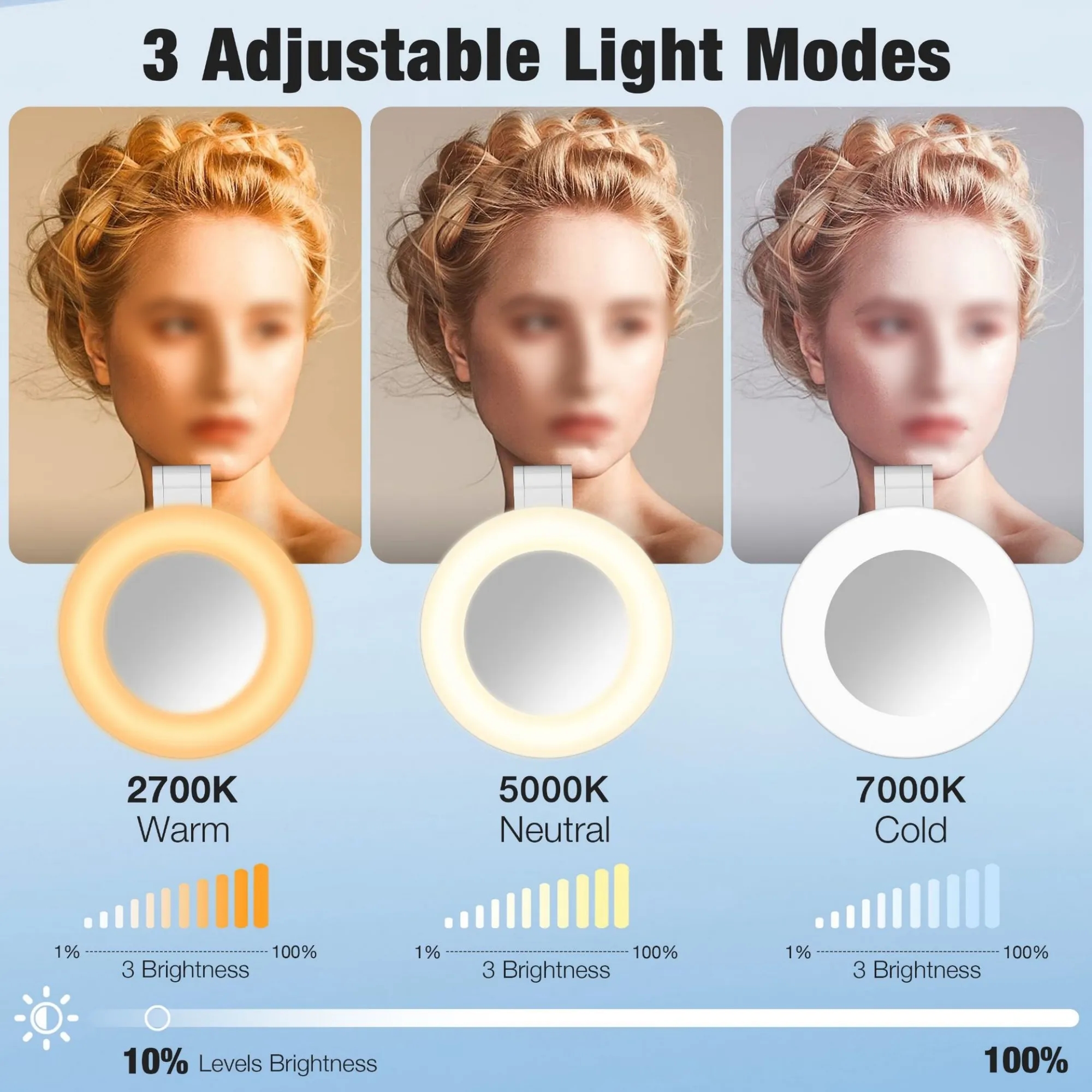 LED Mini Magnetic Fill-Light Makeup Mirror 5