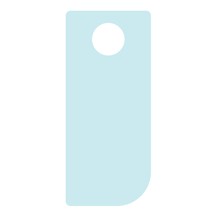 Hang Tag Card Stock 24 pt White (Stock Shape #) Digital Print 13
