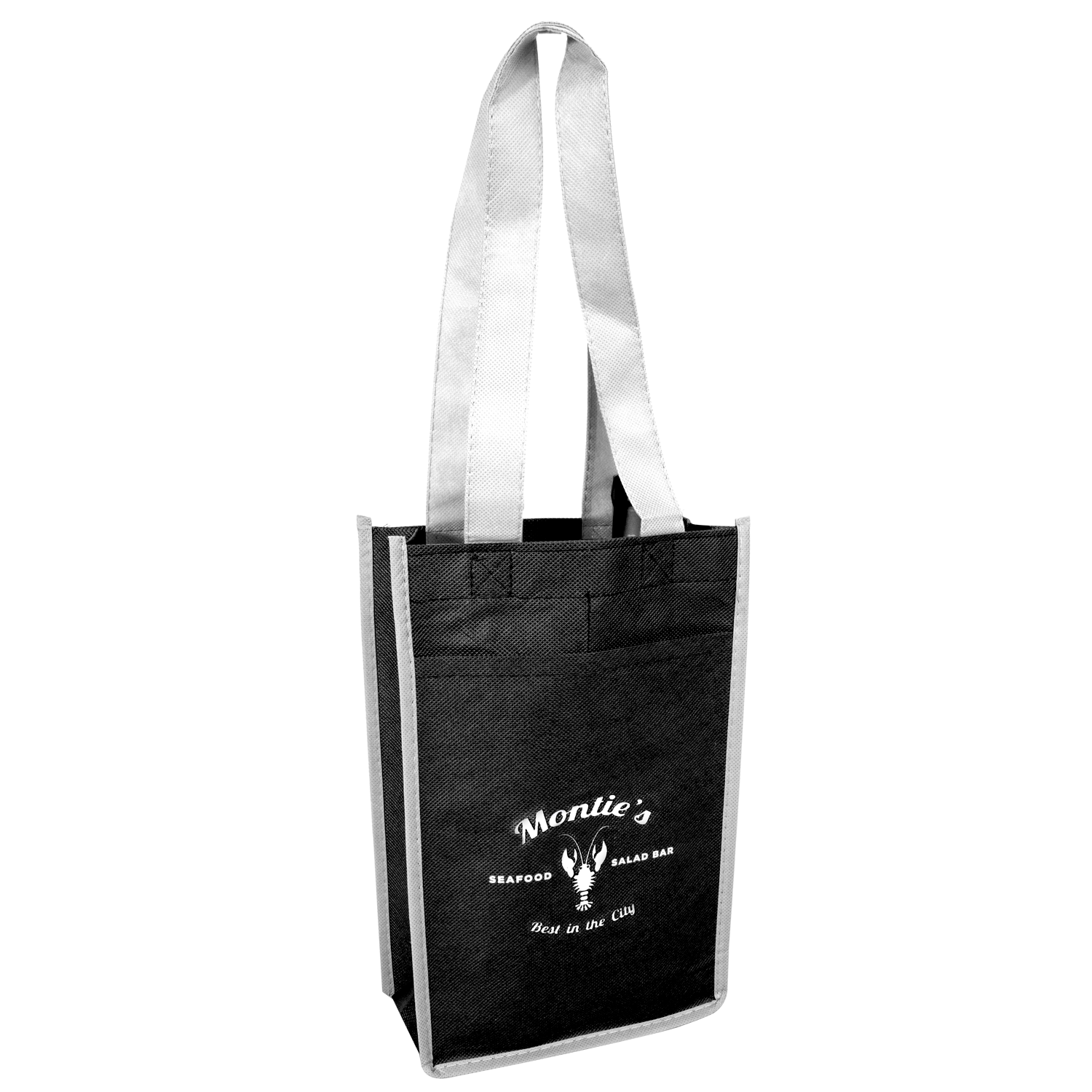 Bacchus Non-Woven Wine Bag (2 Color Imprint) 2