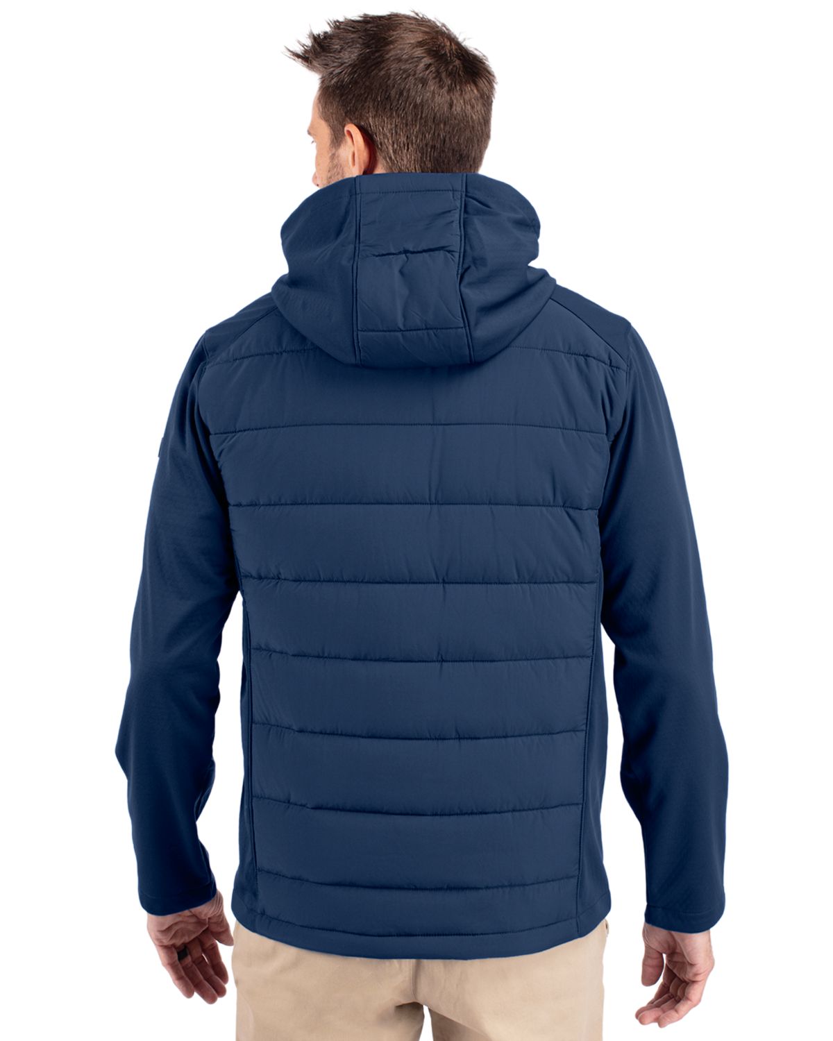 Cutter & Buck Evoke Epic Versatility Recycled Hybrid Softshell Mens Big & Tall Full Zip Hooded Jacket Big & Tall 19