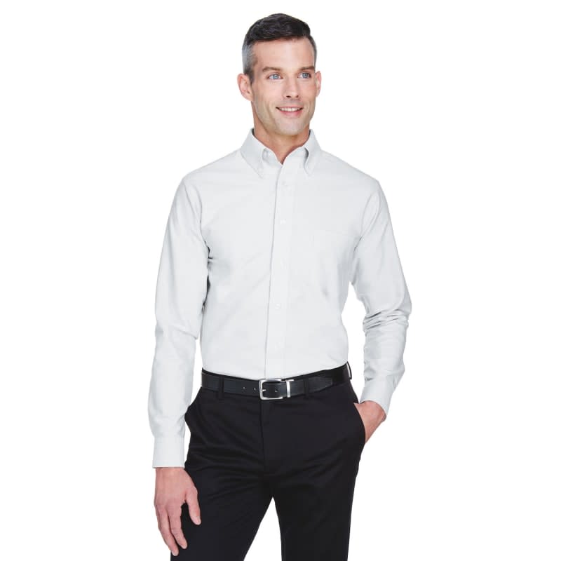UltraClub Men's Classic Wrinkle-Resistant Long-Sleeve Oxford 12