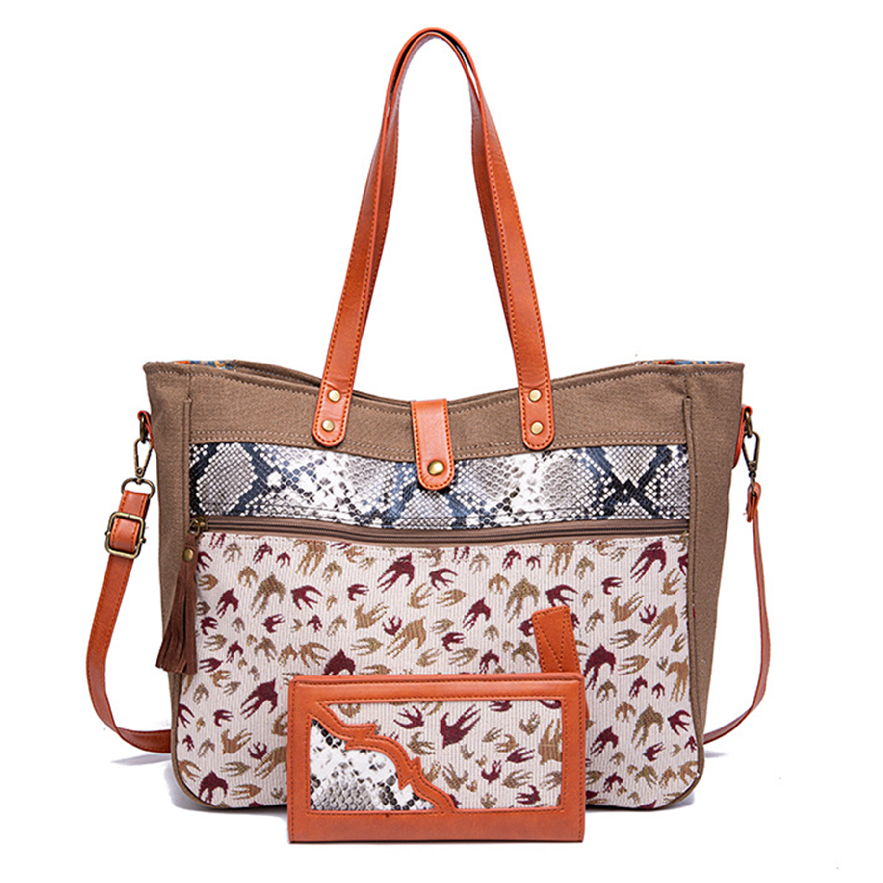 Canvas Cotton and linen hand-to-shoulder computer bag 4