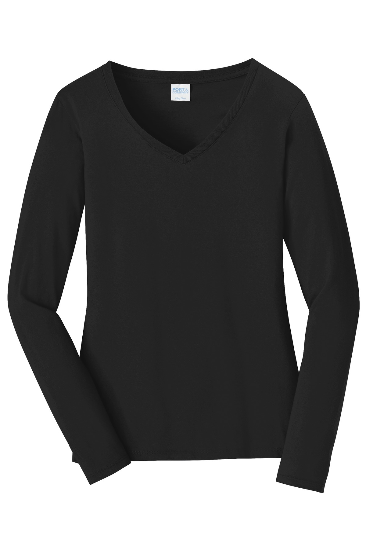 Port & Co Women's Long Sleeve Fan Favorite V-Neck Tee. LPC450VLS 53