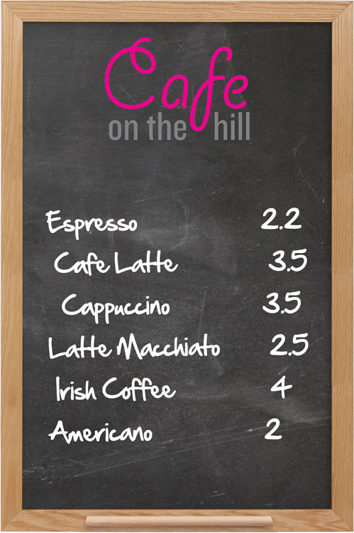 Oak Frame Wall Chalkboard with Tray 24"w x 36"h