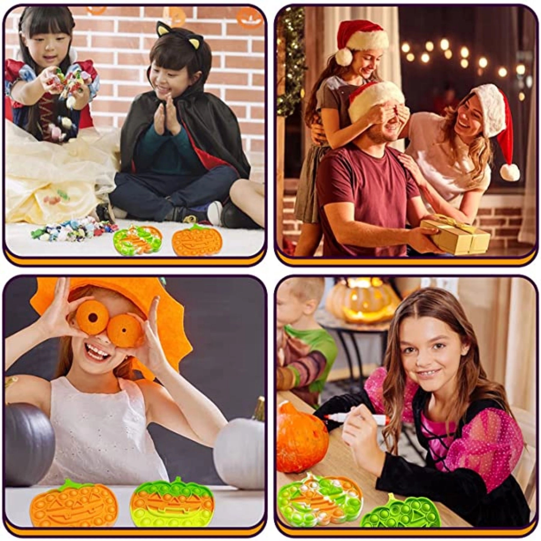 Halloween Pumpkin Pop Fidget Toys 4