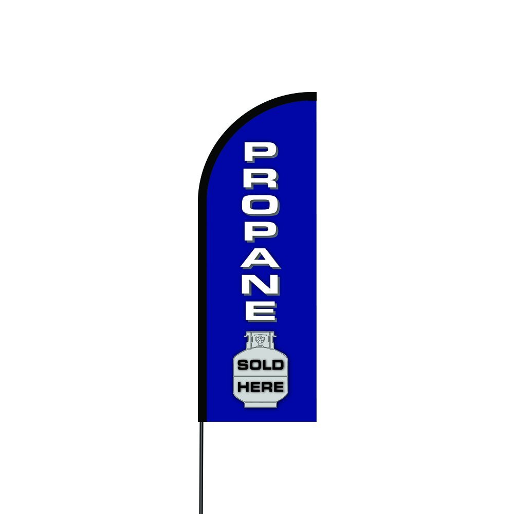 Propane Sold Here Flag Kit Hardware 11' Feet Feather Flag Sign Outdoor Banner 2
