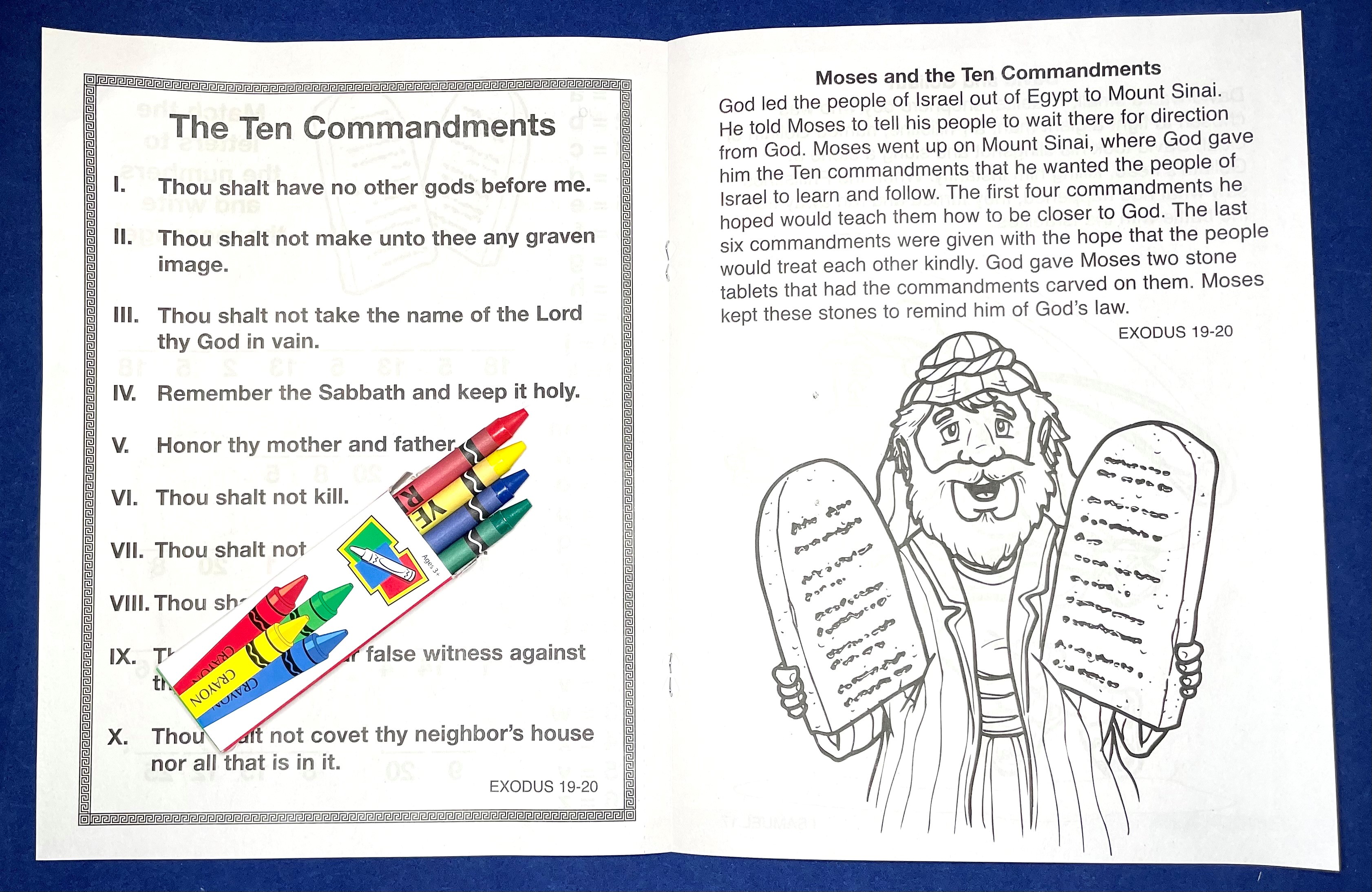 COLORING SET - Bible Stories Coloring Book Fun Pack 4