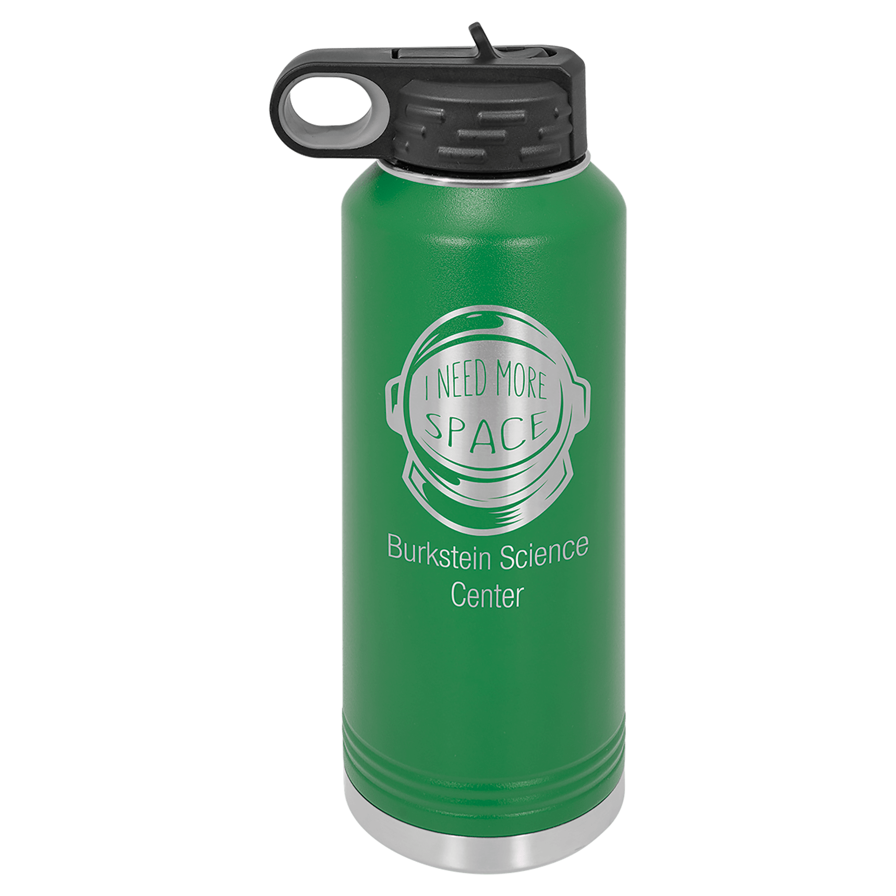 40 oz. Green Powder Coated Laser Engraved Polar Camel Water Bottles, custom water bottle with logo imprint 2
