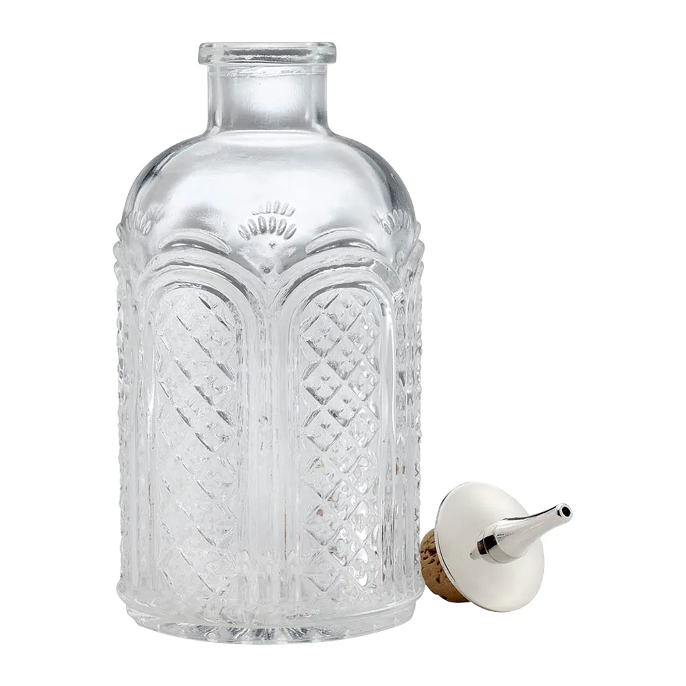 5oz. Glass Bitters Bottle Dome Retro Design 3