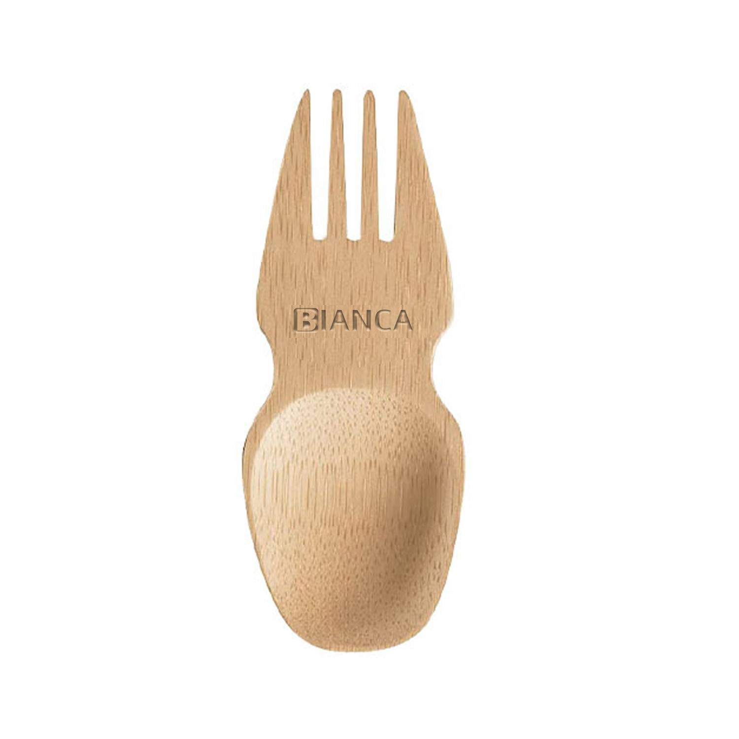 Mini Bamboo Fork and Spoon Combo 10