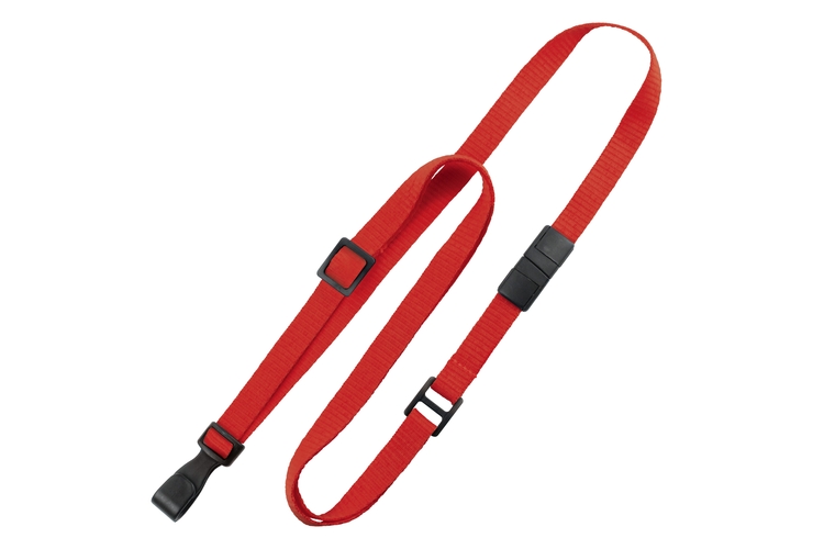 3/8" Flat Adjustable Breakaway Lanyard (Plastic J-Hook) 7