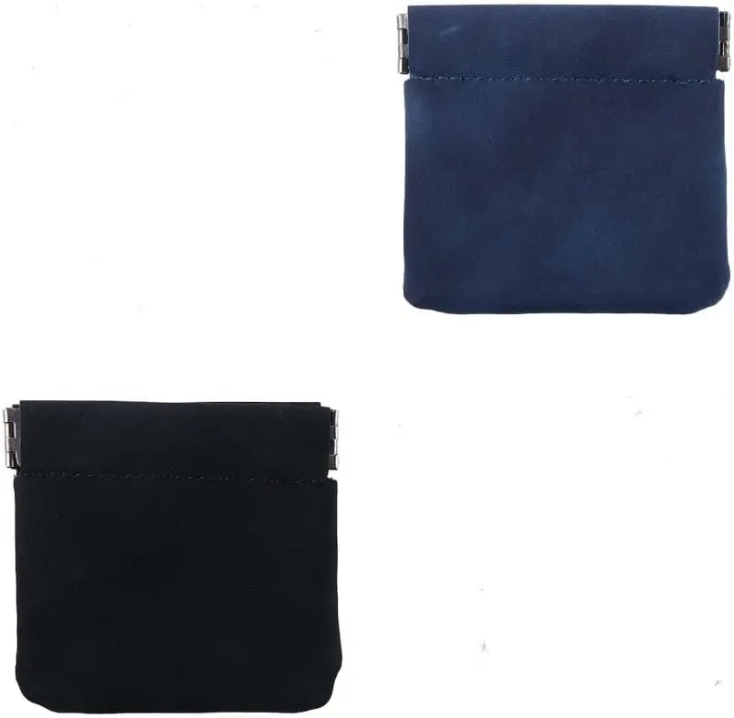 PU Snap Spring Earphone Pouch Storage Bag 5