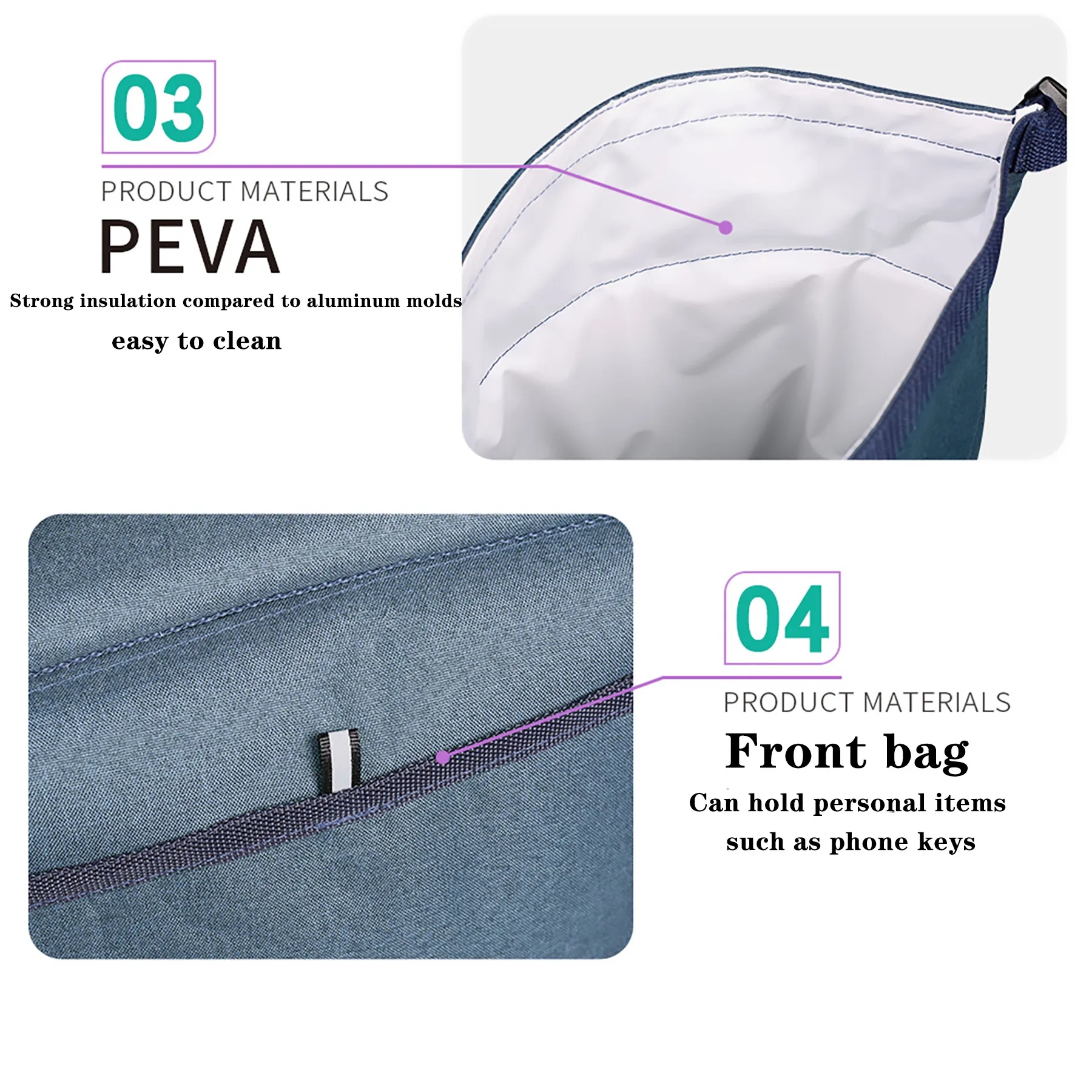 Oxford Thickened Portable Lunch Insulation Bag 8