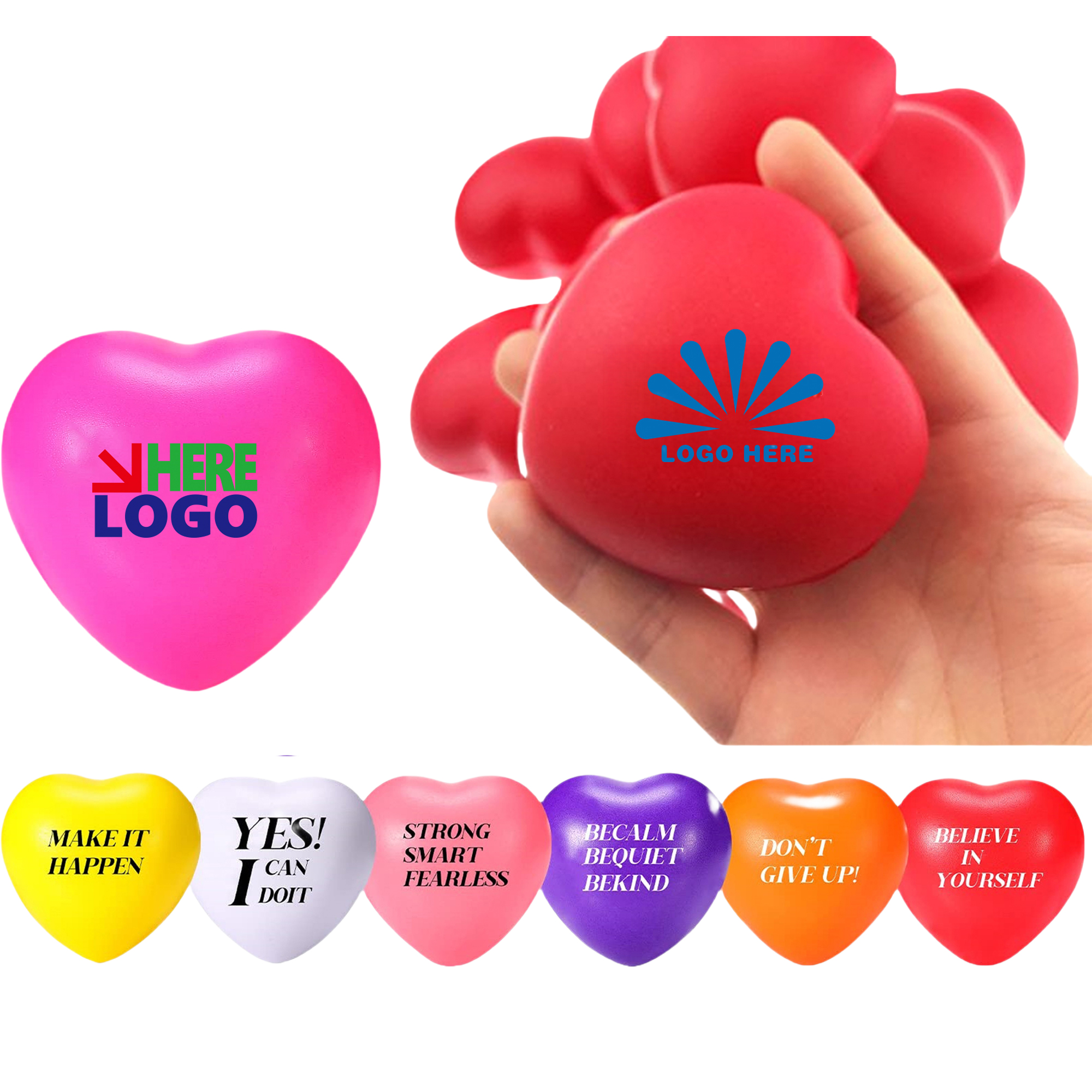 Funny Heart Shape Mini Stress Balls 2