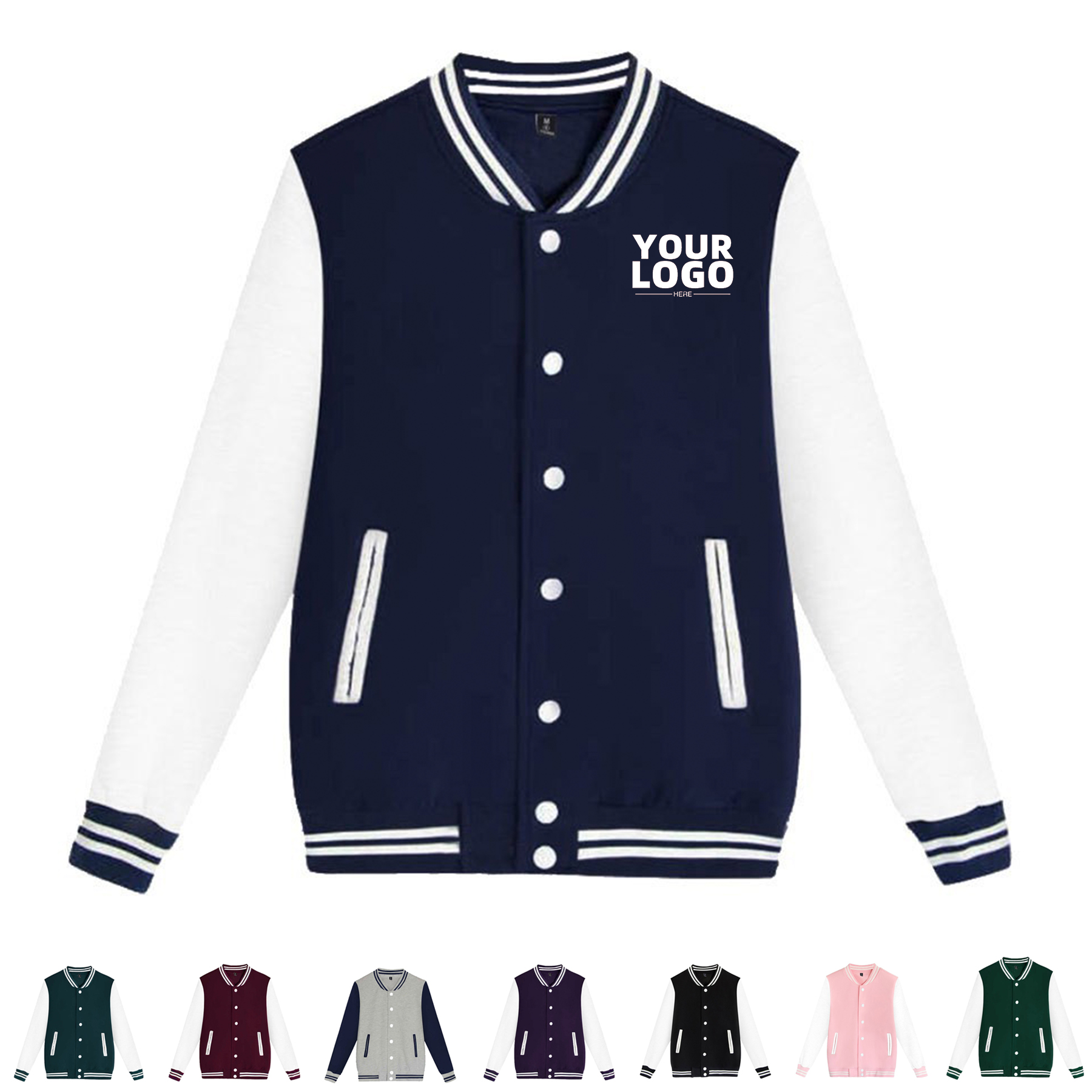 Unisex Long Sleeve Baseball Jacket 2
