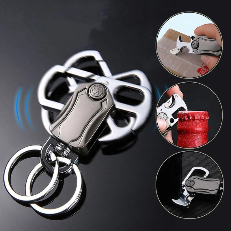 3 In 1 Fidget Spinner Keychain With Pocket Knife and Bottle Opener 1