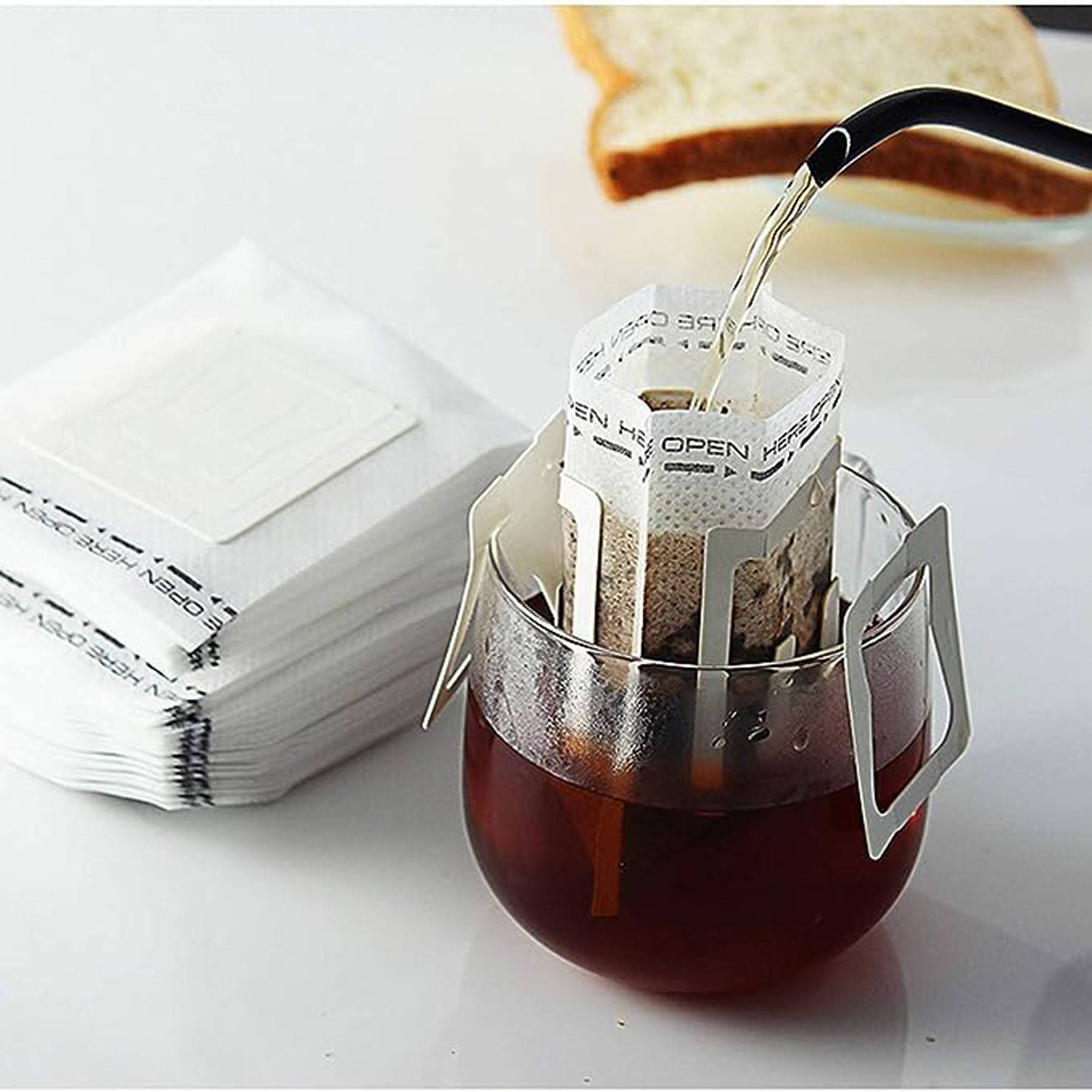 50Pcs Portable Coffee Filter Paper Bag 3