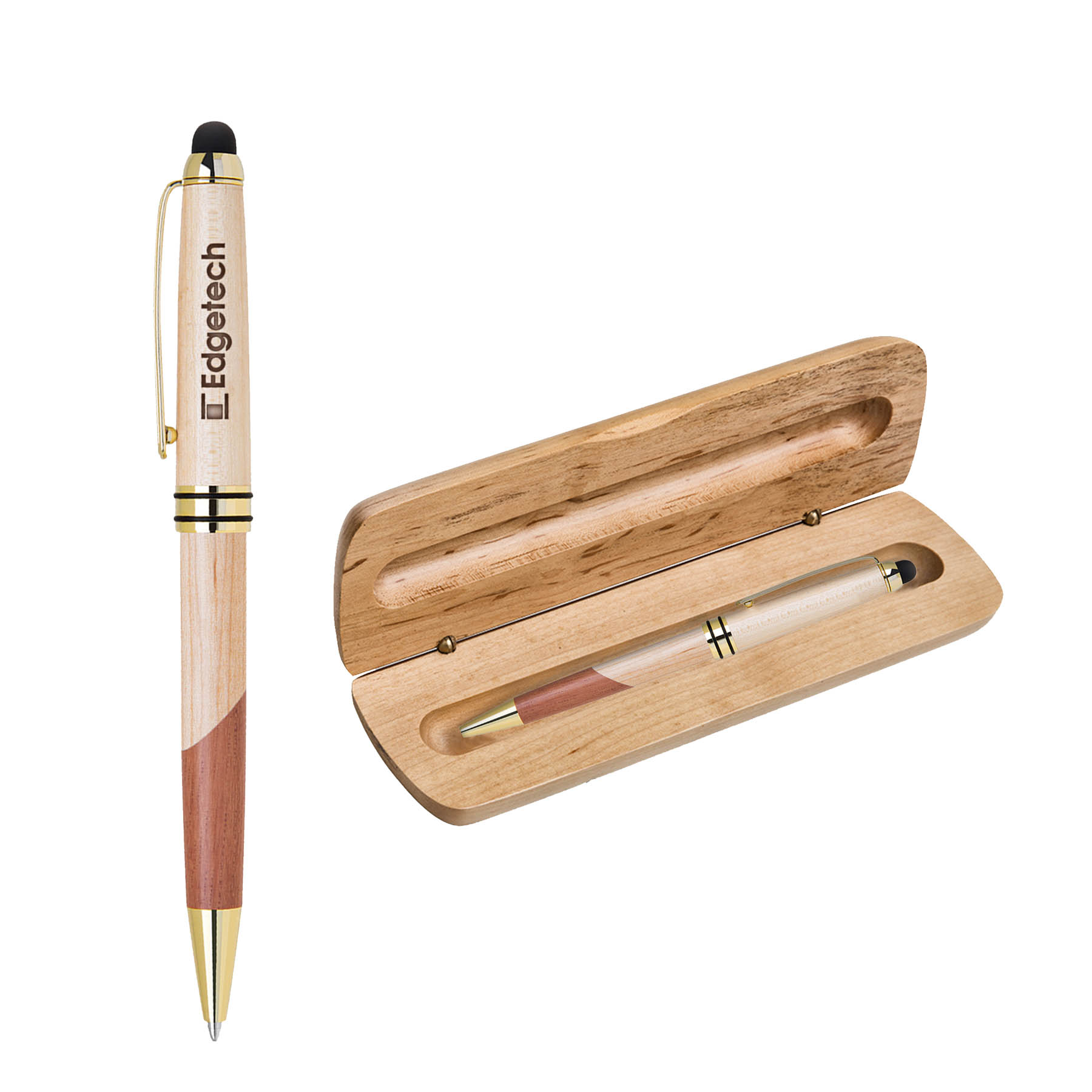 Maplewood Pen Box with Stylus Ballpoint Pen Set (A28/Q016PK) 7