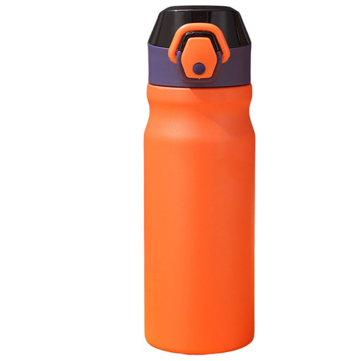 18oz Lockable Lid Stainless Steel Water Bottle w/ Straw 14