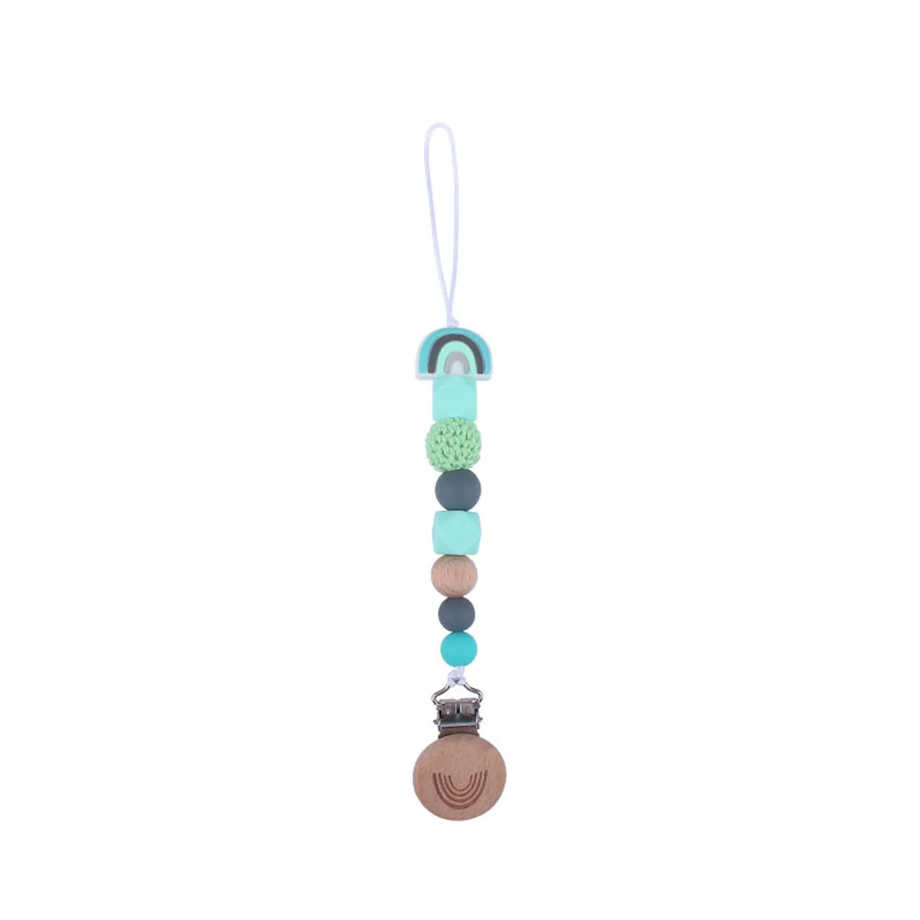 Beech Rainbow Pacifier Clip 6