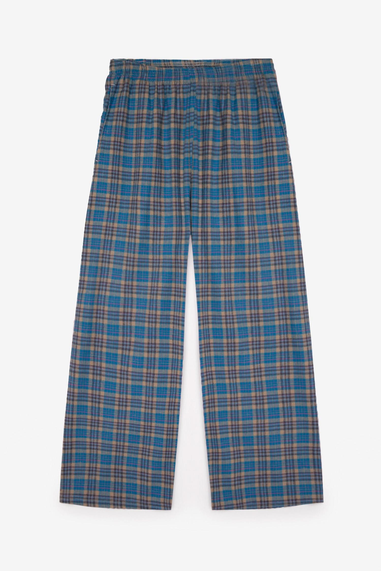 LIGHT WEIGHT FLANNEL OPEN BOTTOM SWEATPANTS 6