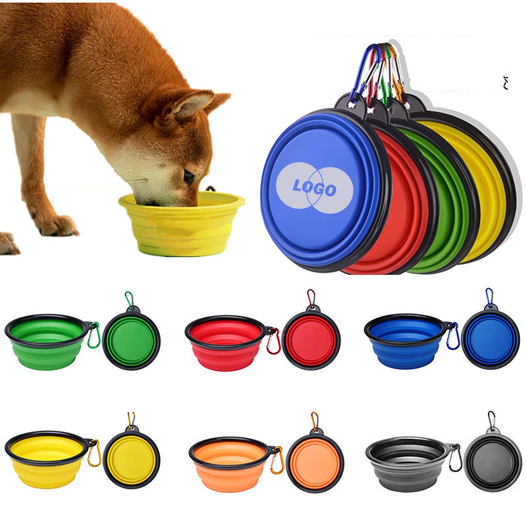 6.3' 650ml Collapsible Pet Bowl with Carabiner 2