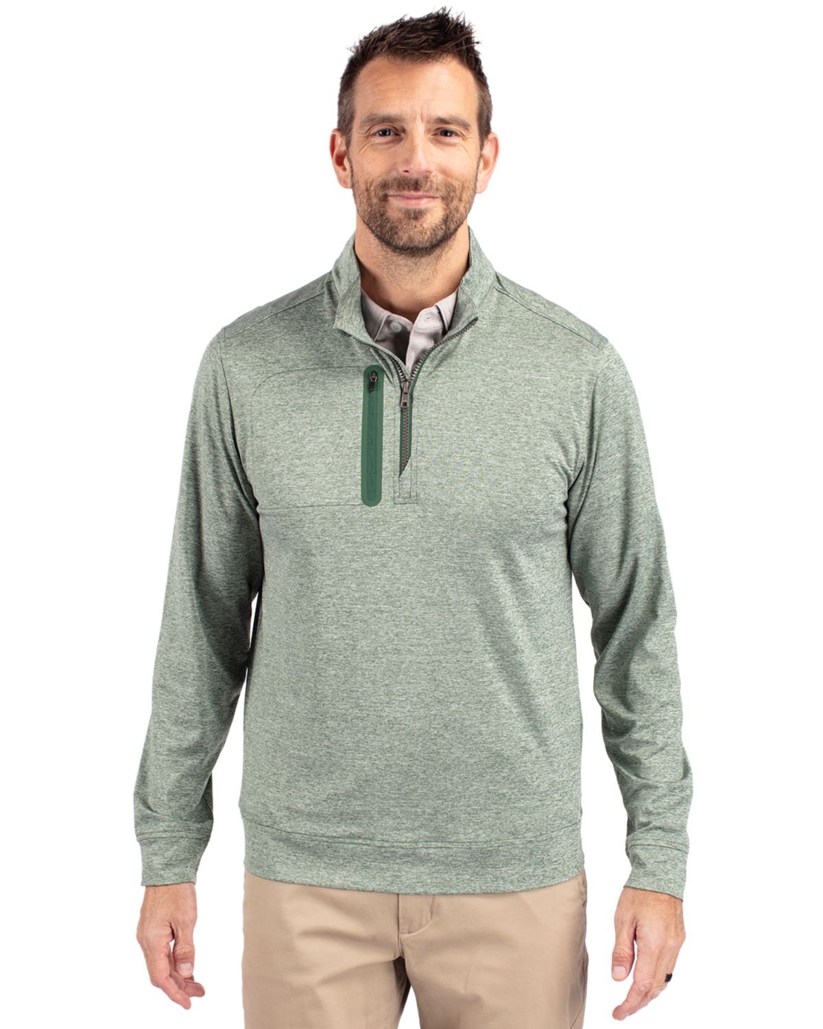 Cutter & Buck Stealth Heathered Mens Quarter Zip 39