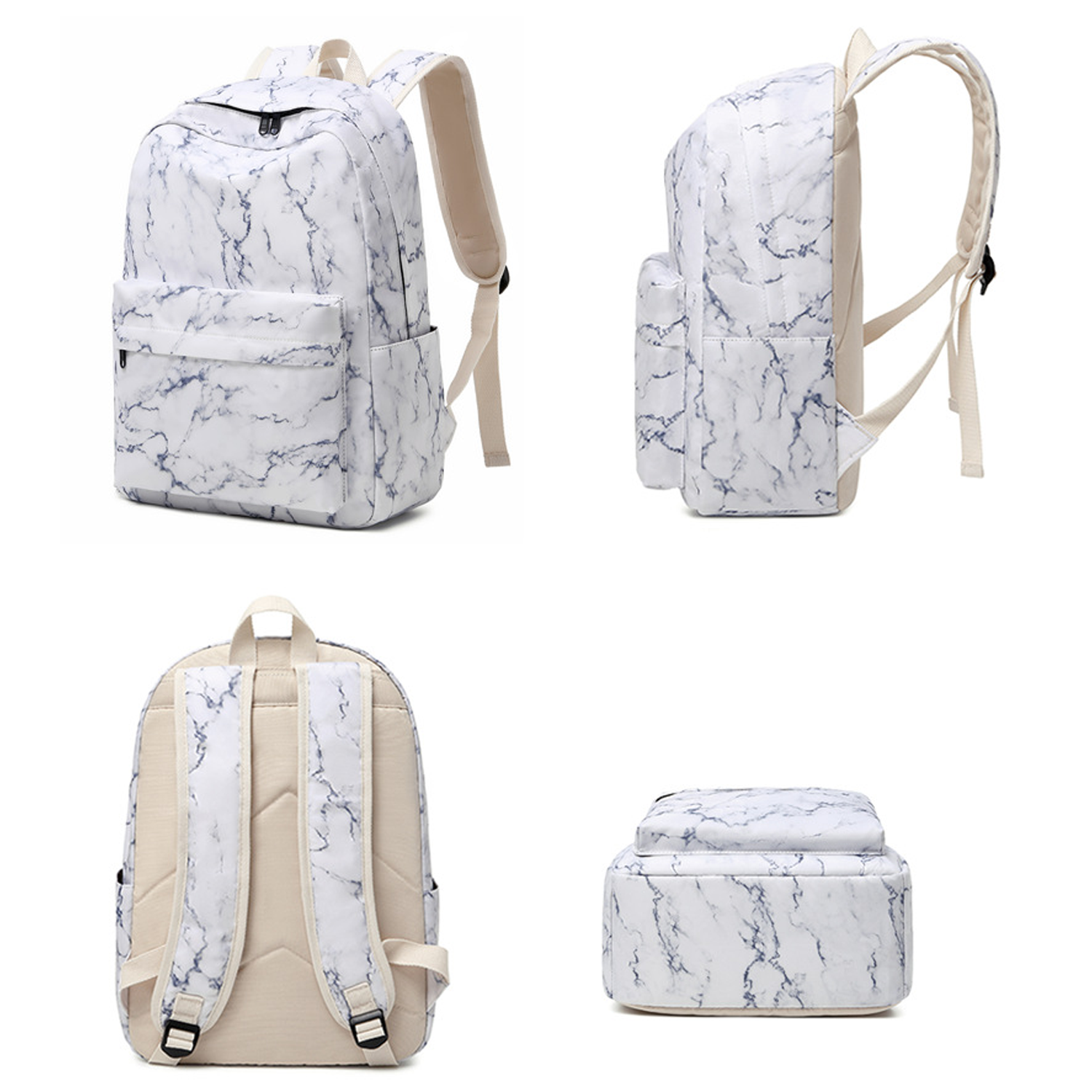 3 pcs Nylon Waterproof Backpack Set 9