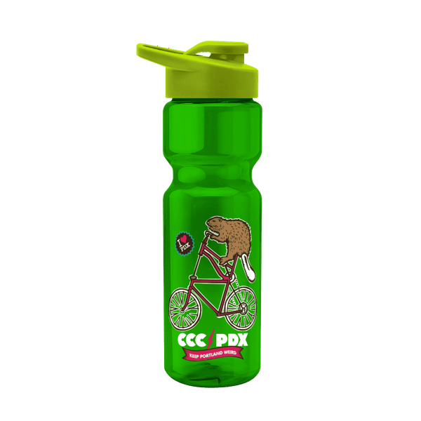 Blazer 28oz Transparent Bike Bottle w/Drink-thru Lid 323