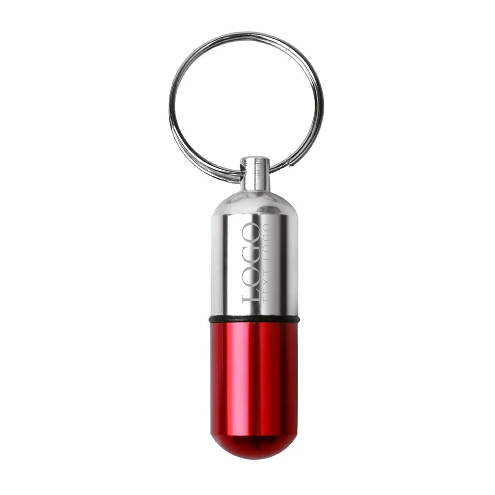 Custom Aluminium Pill Case Keychain 1