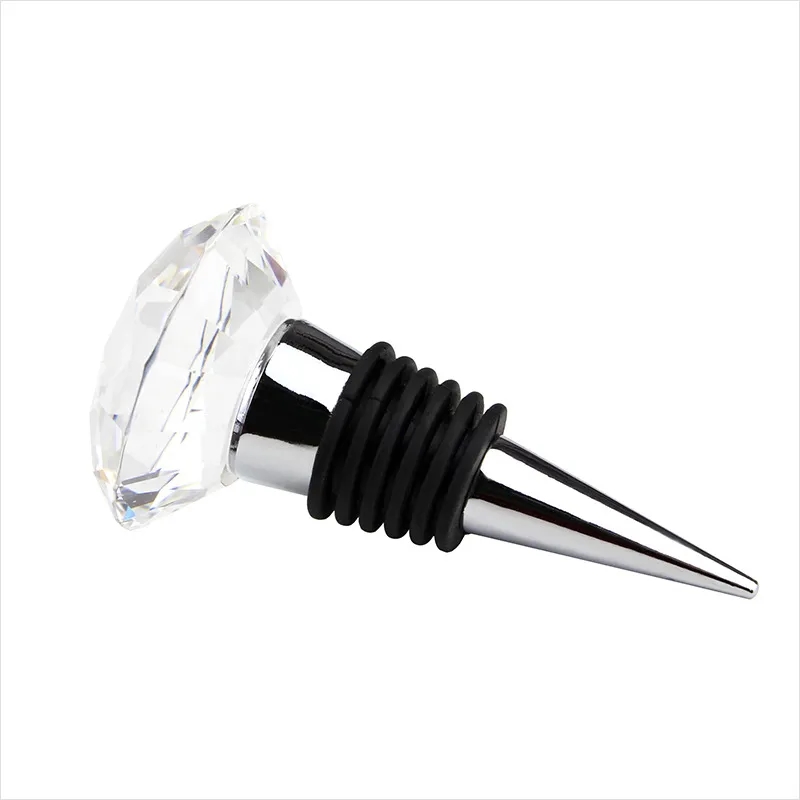 Crystal Diamond Cut Wine Stoppers 12