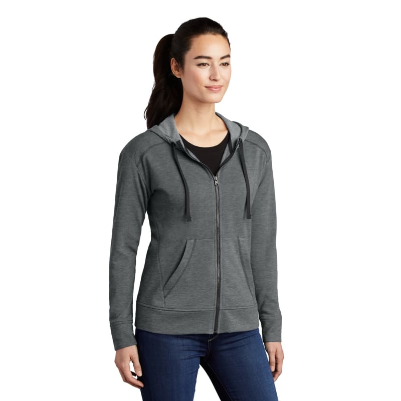 Sport-Tek Women's PosiCharge Tri-Blend Wicking Fleece Full-Zip Hooded Jacket 10