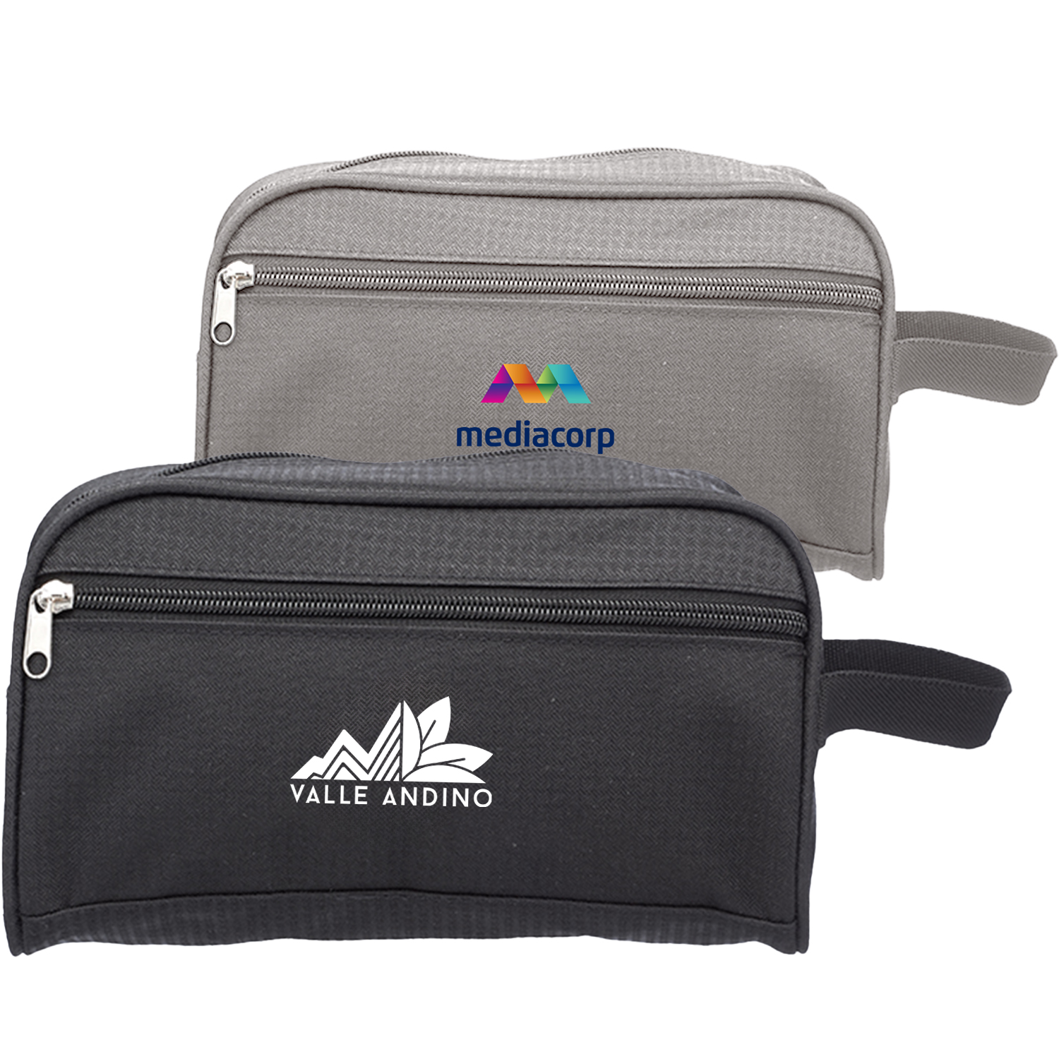 Classic Toiletry Bag w/ Handle & Side Zipper Pockets 4