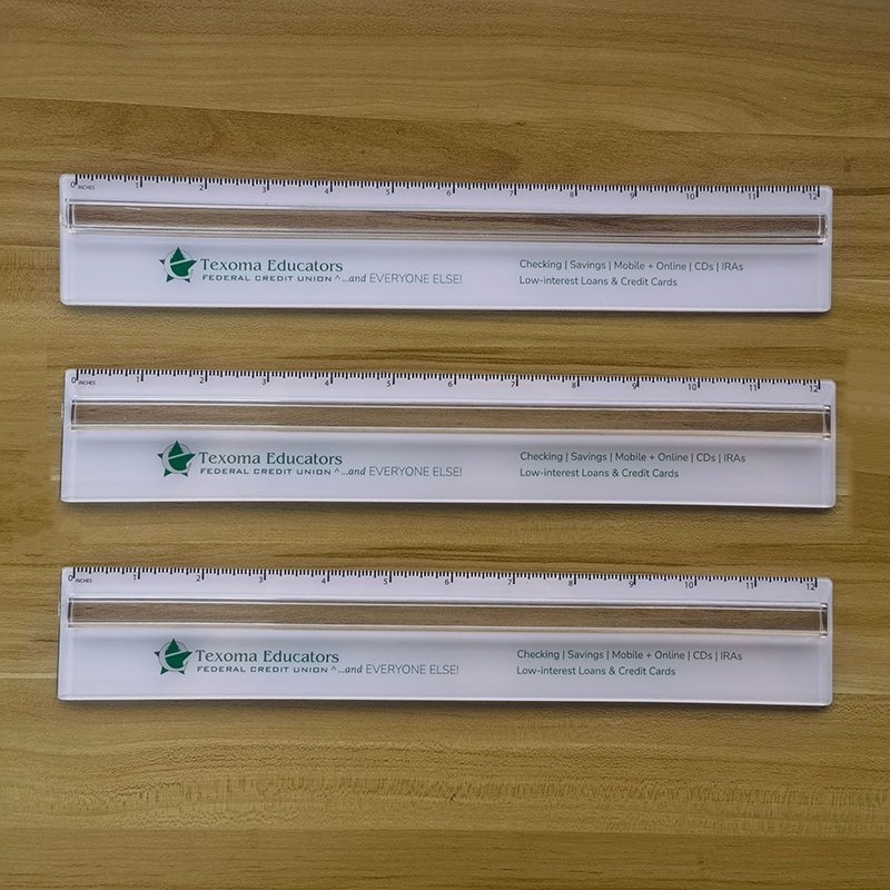 Imprinted Plastic 12 in. Ruler with Magnifying Glass 3