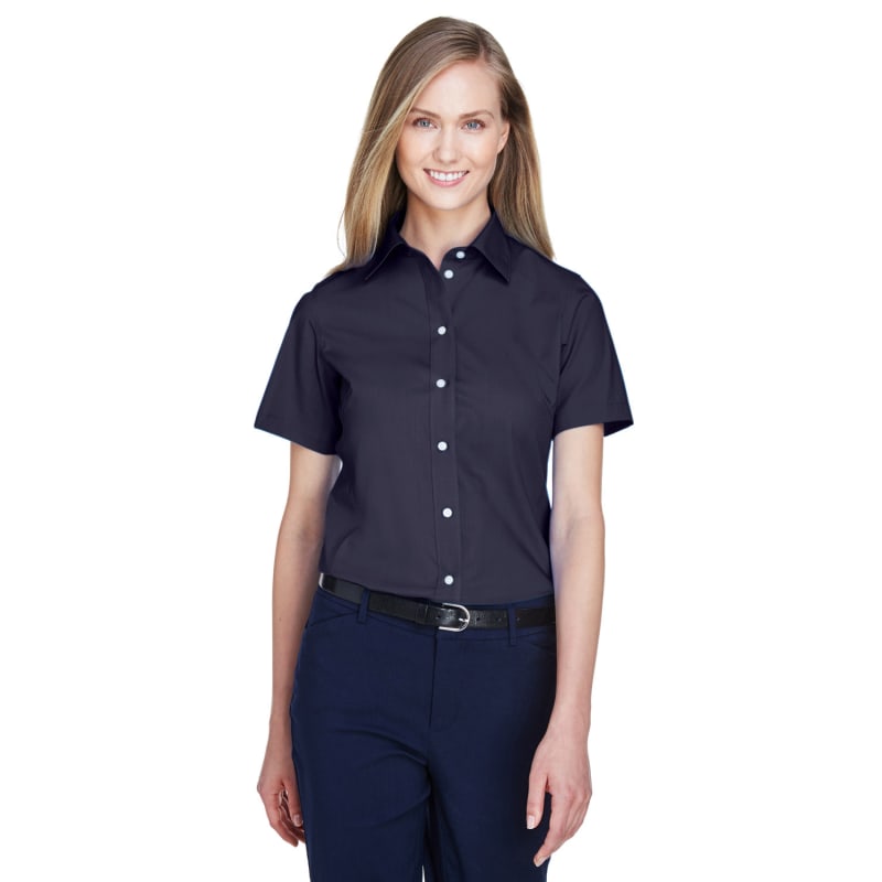 Devon & Jones Ladies' Crown Woven Collection™ Solid Broadcloth Short-Sleeve Shirt 10