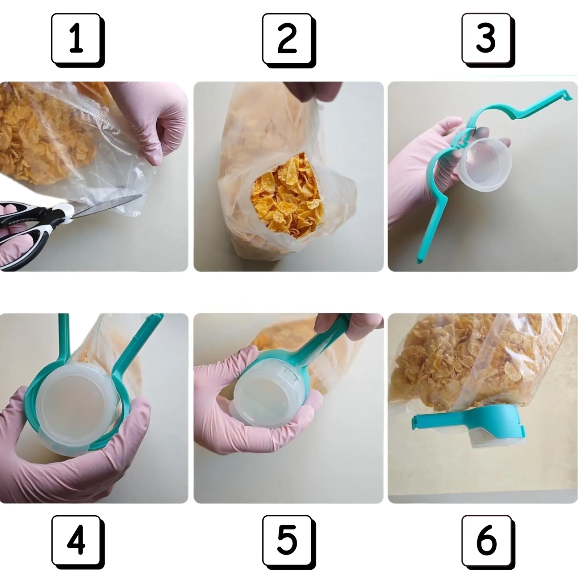 Portable Food Sealing Clips With Pouring Spouts 6