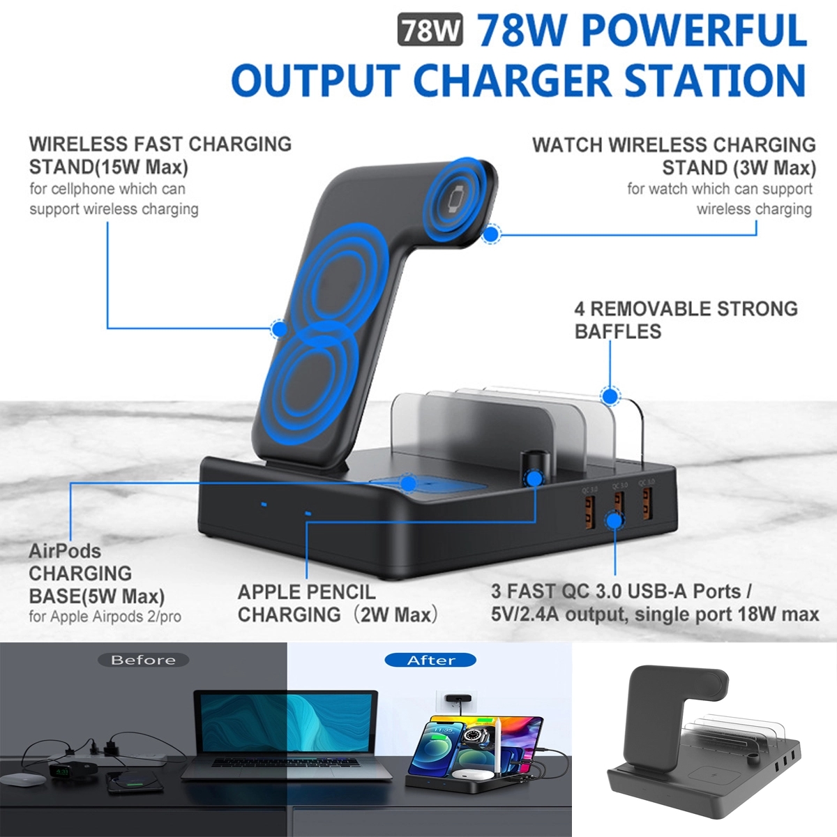 7 In 1 Multi Wireless Charging Station 3