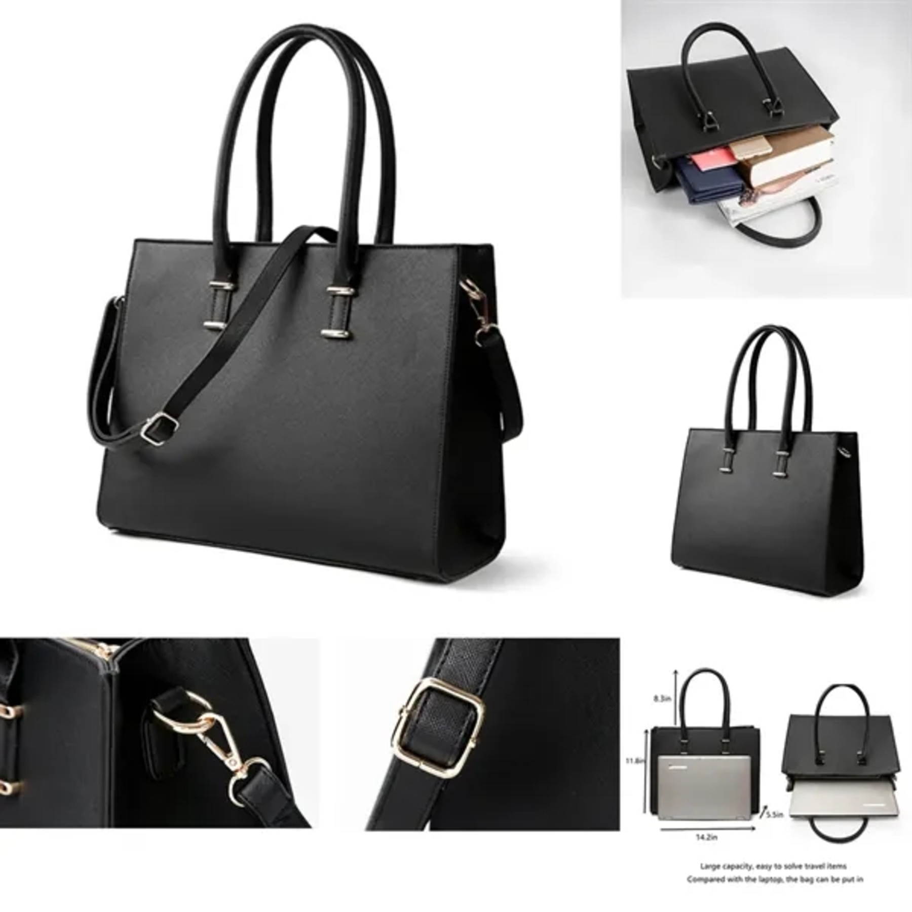 Leather Computer Tote Bag 14 Inch 2