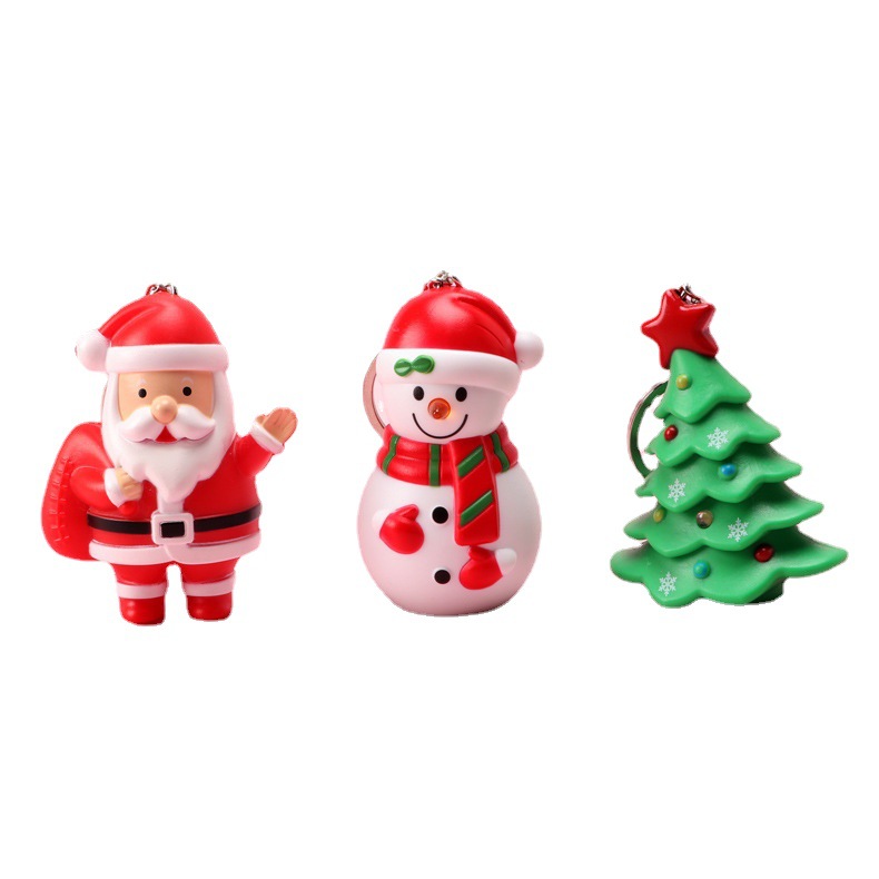 LED Xmas Snowman Keychain 2