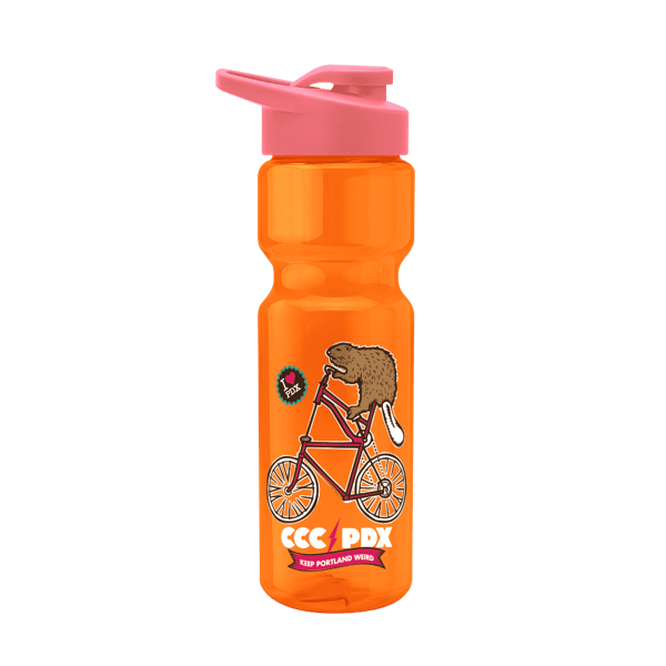 Blazer 28oz Transparent Bike Bottle w/Drink-thru Lid 2756