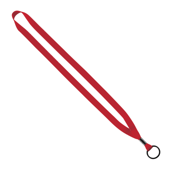 1/2" Polyester Lanyard with Metal Crimp & Split-Ring 30