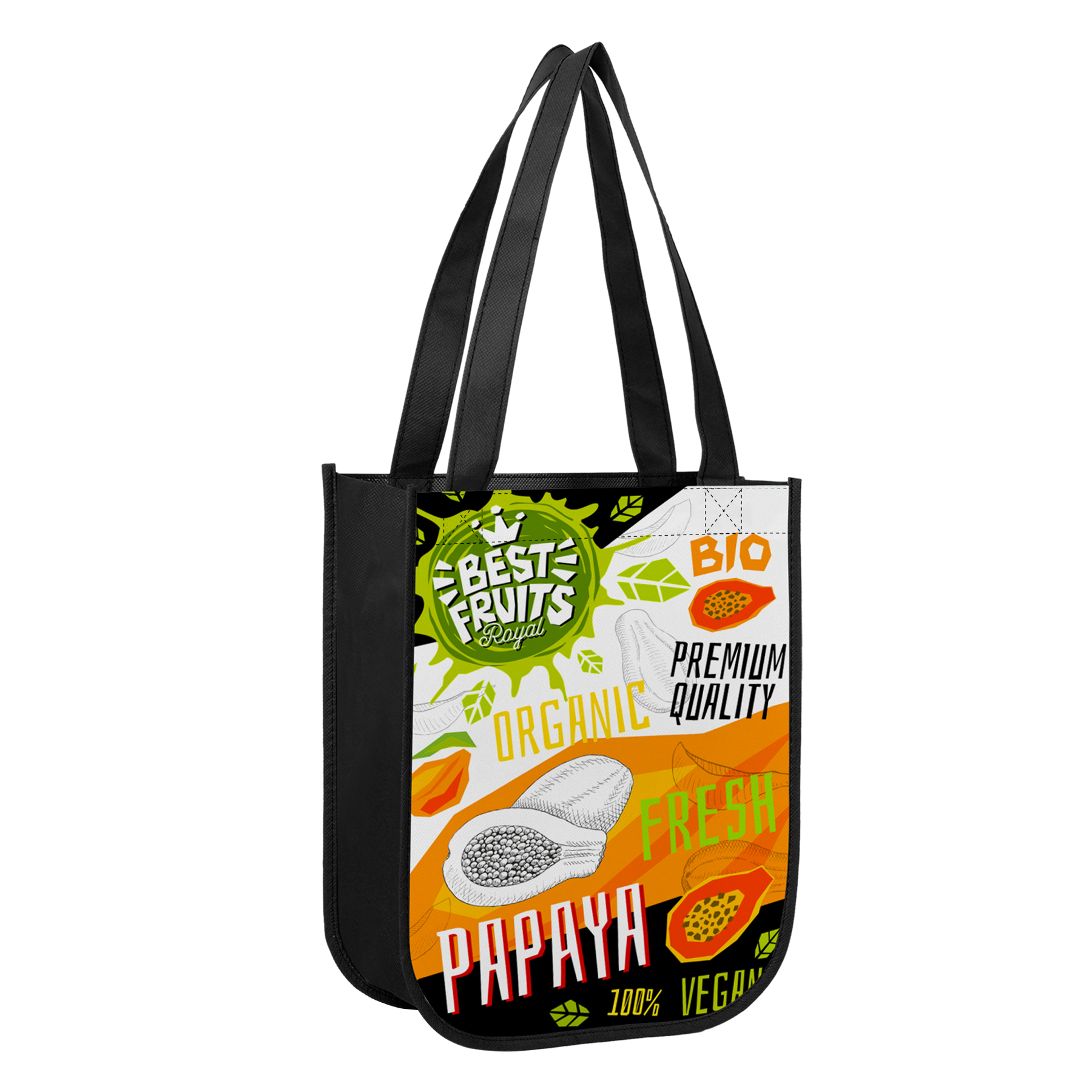 Small Laminated Curved Bottom Non-Woven Gift Bag - Ocean 1