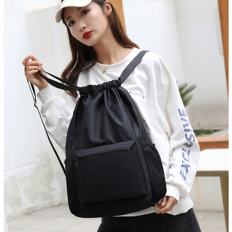 Waterproof Large Sports Drawstring Backpack w/Adjustable Shoulder Strap 17