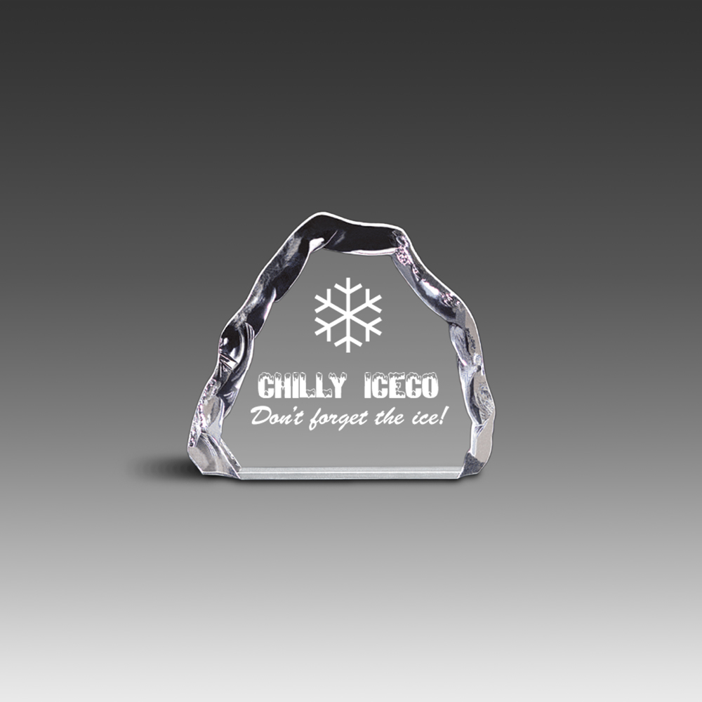 7" x 6" Freestanding Clear Iceberg Award 2