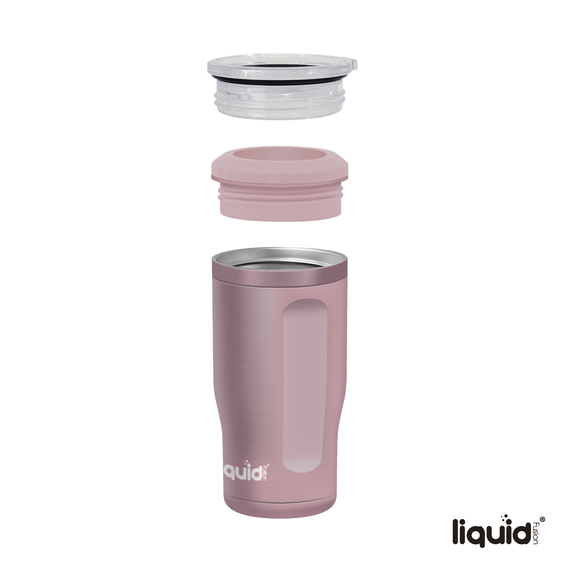 Liquid Fusion® Icy Bev Kooler® 4-In-1 Double Wall Stainless Steel Can Cooler / Tumbler 11